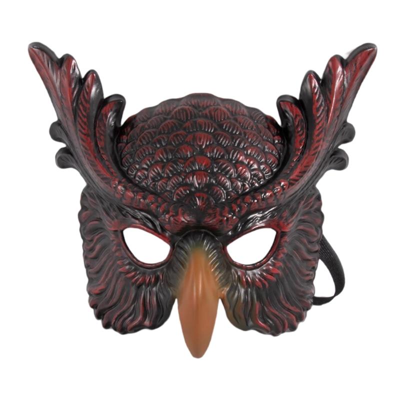 Masquerade Mask Owl Mask Bird Mask Beak Feather Half Face Mask Halloween Cosplay Costume Costume Mask for Mardi Gras