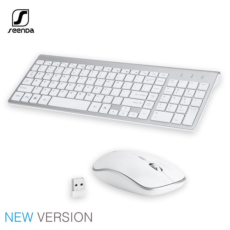 Jomaa 2.4G Wireless Keyboard and Mouse Combo Mini Multimedia Full-size Keyboard Mouse Set For Computer Notebook Laptop Desktop