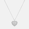 METROCITY JEWELRY Cuore Sterling Silver White Necklace A243SN1228WPA