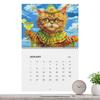 Cats Wall Calendar 2026 Cute Drunk Cat Cartoon Pattern Calendar Monthly Wall Calendar For Kids Teen Cat Lover
