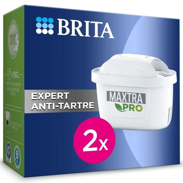 Cartouche BRITA - MAXTRA PRO Expert Anti Tartre - Pack De 2 - Jusqu'à 300L D'eau Filtrée
