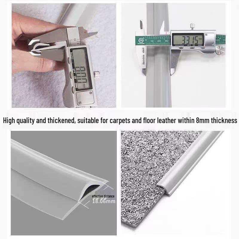New Soft TPE Rubber Edge Trim: Self-Adhesive Decorative Carpet and Floor Joint Strip