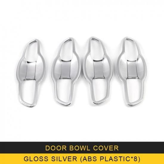 8Pcs Car Door Handle Bezel Bowl Cover Trim For Honda Civic FC 2016- G10 10th