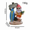 Adorable Resin Garden Gnome Statue with White Beard - Outdoor Handmade Decor