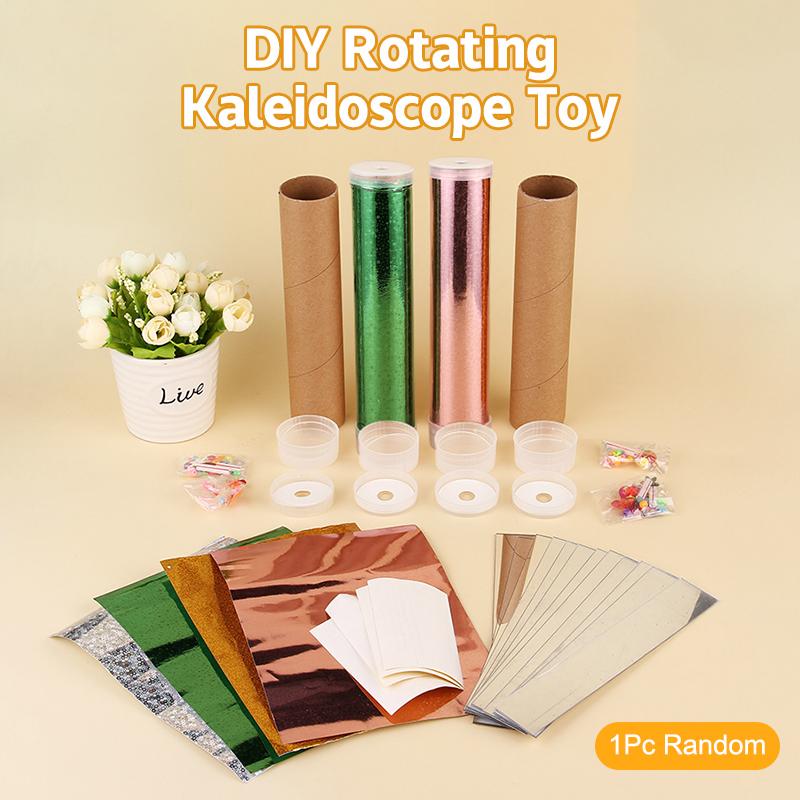 Kit de Caleidoscopio Giratorio DIY Divertido Juguete de Caleidoscopio Clásico Experimento Científico Juguetes Educativos DIY Para Niños Regalos