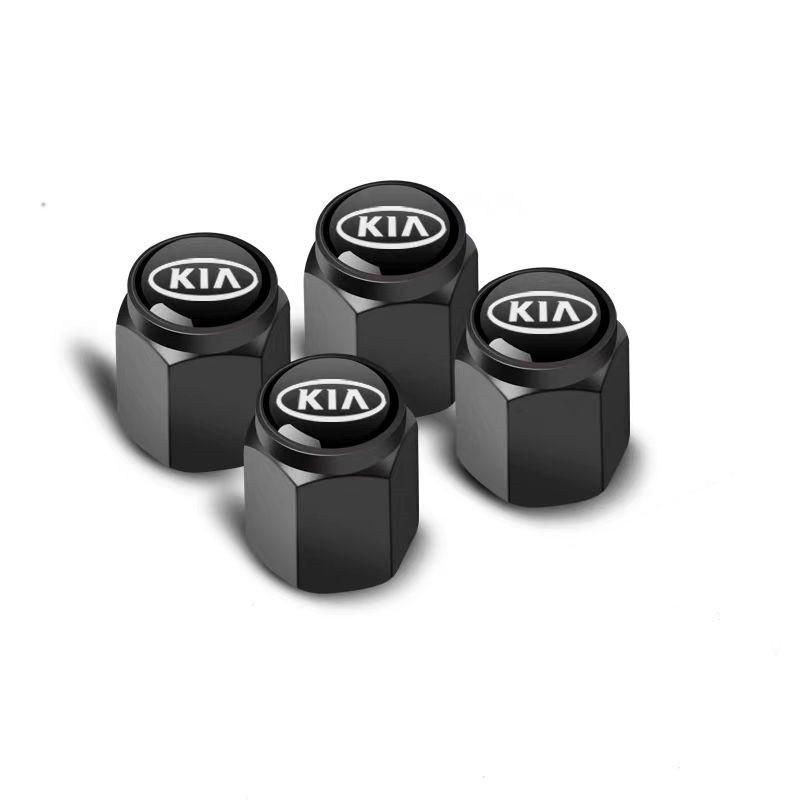 Set von 4 Metall-Autoreifen-Ventilkappen Ventilschaft-Abdeckungen Auto Zubehör Styles für Kia Sportage Rio Ceed Picanto K5 K9 Sorento