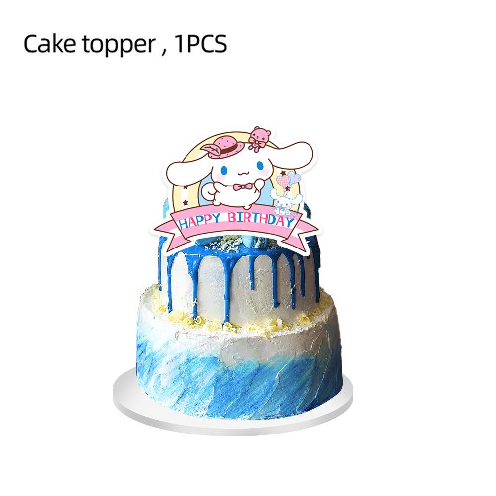 

Cinnamoroll Birthday Tablecloth and Cake Decorations Set