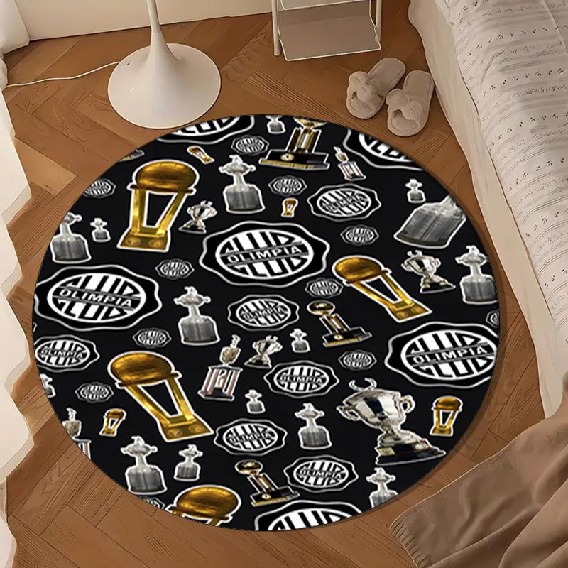 1PC Rug Love For Atlético  Round Mat Home Decor, Chair Rug For livingroom,Bedroom, Doormat Home Decor Birthday Gift Christmas Gifts