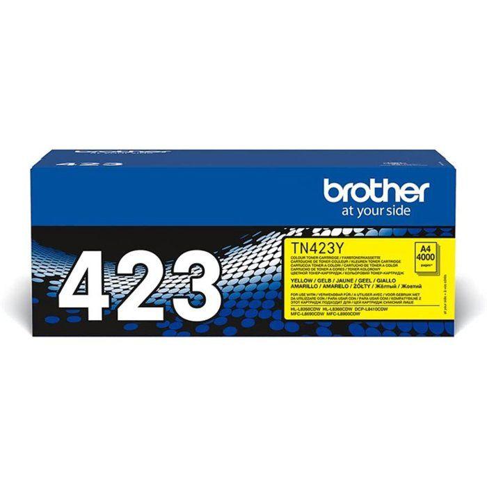 Cartouche Toner - BROTHER - TN423Y - Jaune - Laser - Bureau