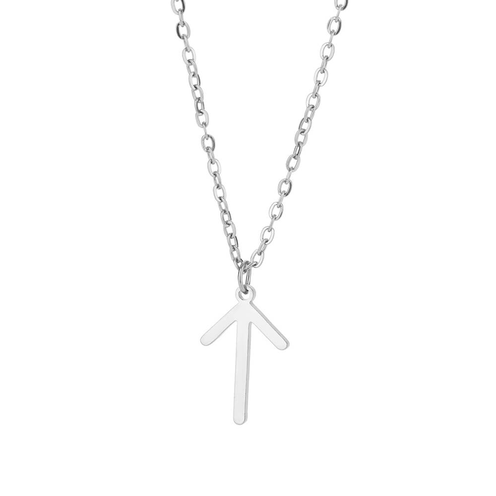 

Многослойное ожерелье с рунами викингов для женщин, из нержавеющей стали, с нордическими руническими подвесками, женственное, изящное, минималистичное, с цирконом, подарок GOLD