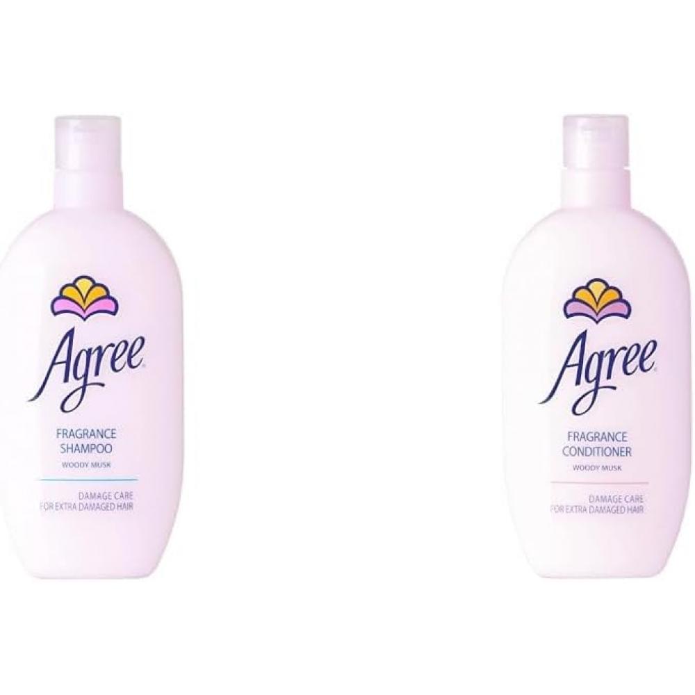 [купить Набор] Agree Шампунь для ухода за поврежденными волосами + Кондиционер для ухода за поврежденными волосами 450 мл каждый