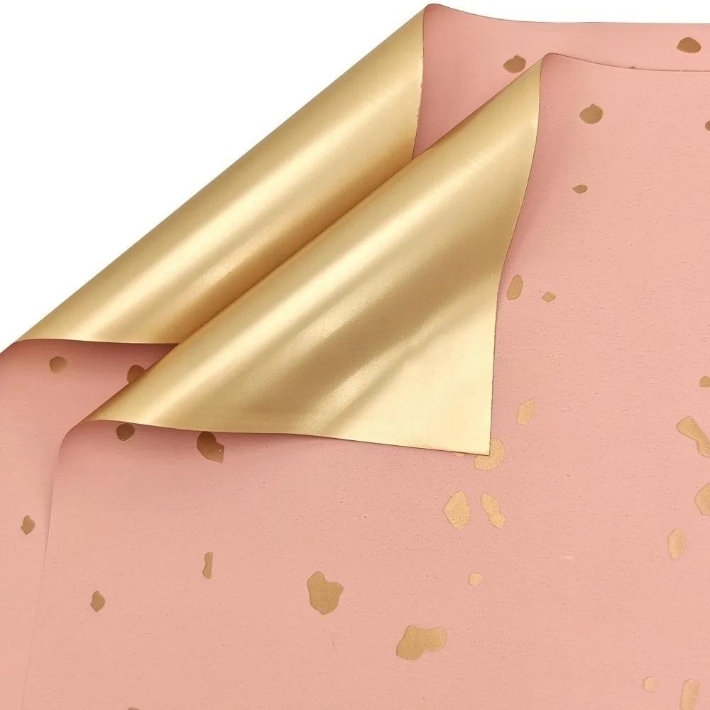 20PCS 57*57cm OuYa Gift Wrapping Paper Korean Style Gold-sprinkled Gilded Florist Wrapping Paper Elegant