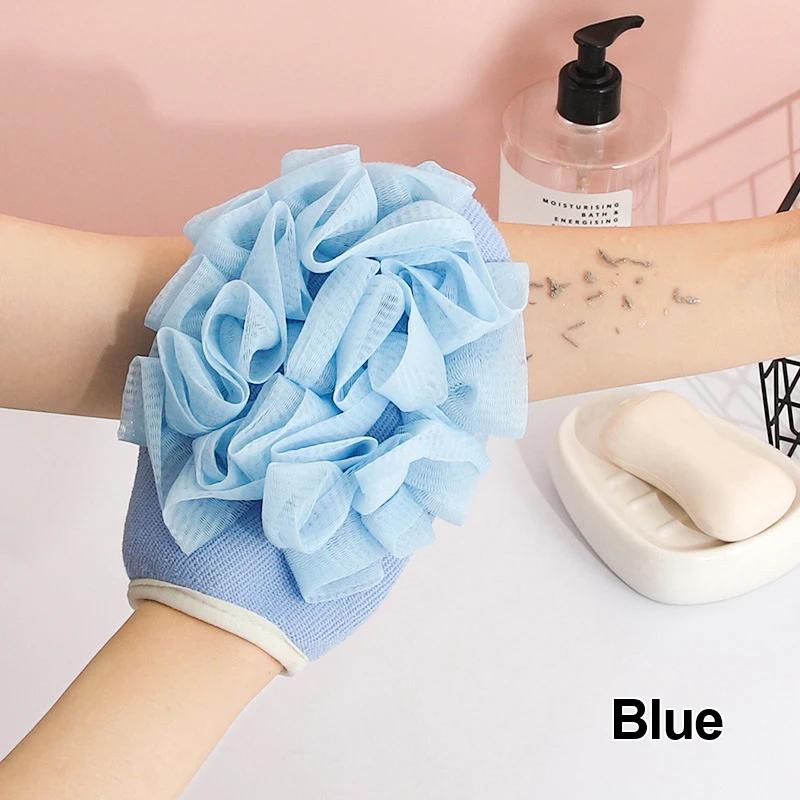 2 In 1 Bathroom Shower Ball Body Scrubber Bath Sponge Towel Bathroom Tool Exfoliating Gloves Body Cleaning Bath Flower