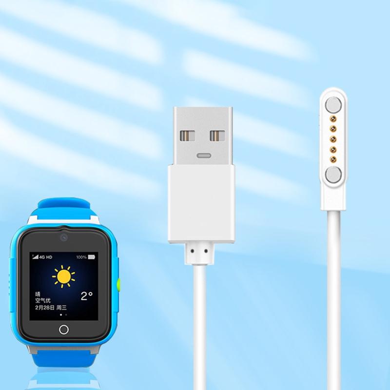 USB Fast Charging Cable Data Cord Power Charger Adapter Dock Magnetic Suction Suitable for USB 2.0 Male to 5 Pin Watch