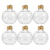 6pcs 150Ml Transparent Hanging Ball Bottles Clear Fillable Ornaments For Christmas Wedding Party Diy Drink Decorations Reusable