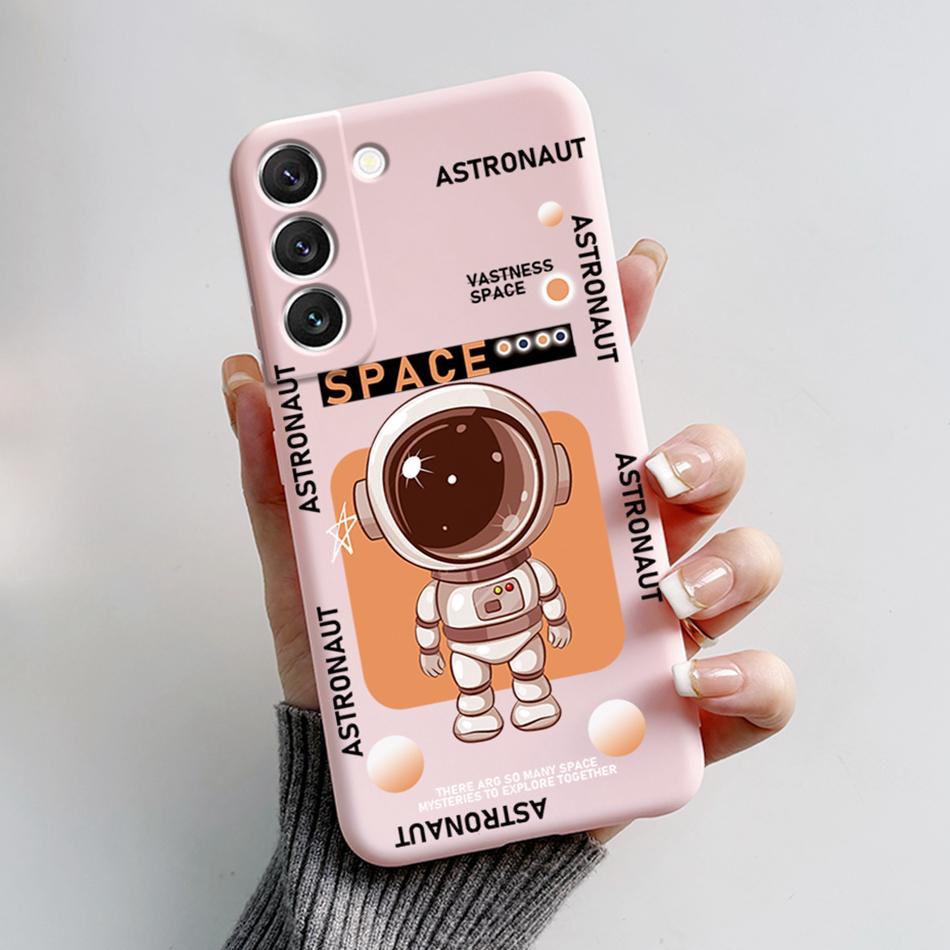 Case For Samsung Galaxy S22 Bags S 22 Plus Ultra Cover Protective Silicone Funda Astronaut Phone Case Coque For Samsung S22 Capa