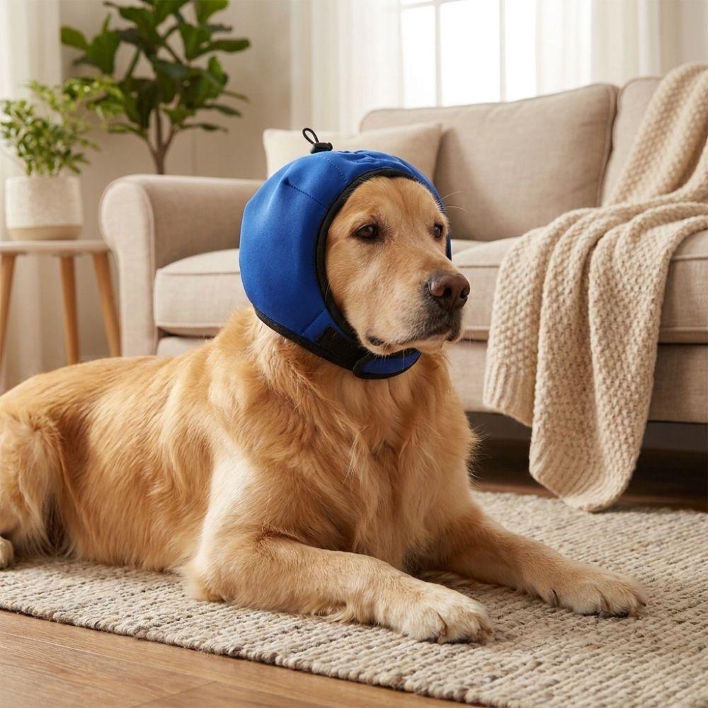 Anti-scare Dog Calming Earmuffs Adjustable Soft Elastic Dog Soothing Headgear Warm Cold Proof Noise Cancelling Ear Muffs