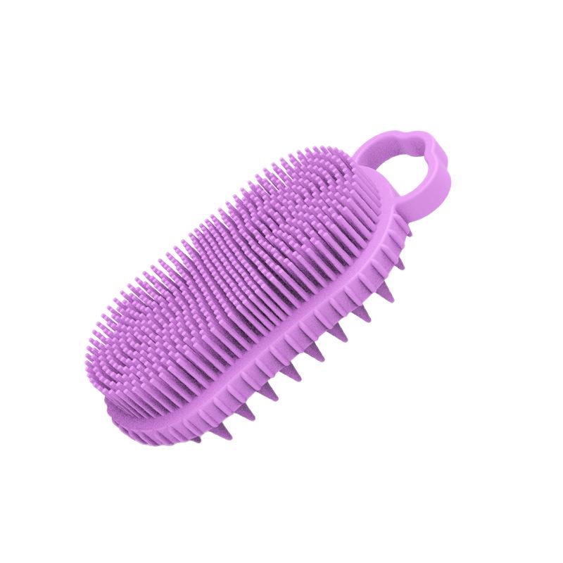 New Silicone Double-Sided Bath and Shampoo Brush - Deep Clean Exfoliating Back Scrubber for Adults