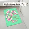 Cherries Disco Ball Theme Soft Crystal Velvet Rug Custom Name & Text Print Non Slip Floor Rug for Bedroom Living Room