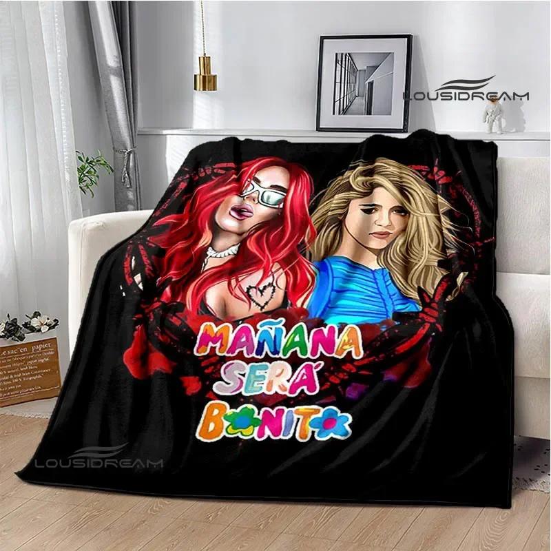 Karol G Fashion Printed Blankets Picnic Blanket Flannel Warm Blanket Soft Cozy Blanket Travel Blankets Bed Linings Birthday Gift
