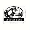 Personalized Fishing Metal Wall Art, Custom Sign for Lounge, Office, Outdoor, Rustic Kitchen & Veranda Decor