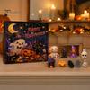 Halloween Home Table Decor Advent Calendar with 9 Mini Resin Figures, Day Spooky Countdown Decorative Figures for Windows To Calendar, Surprise