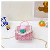 Childrens Cartoon Pattern Pu Shoulder Bag With Artificial Pearl Bow And Flower Decoration For Daily Casual Wear