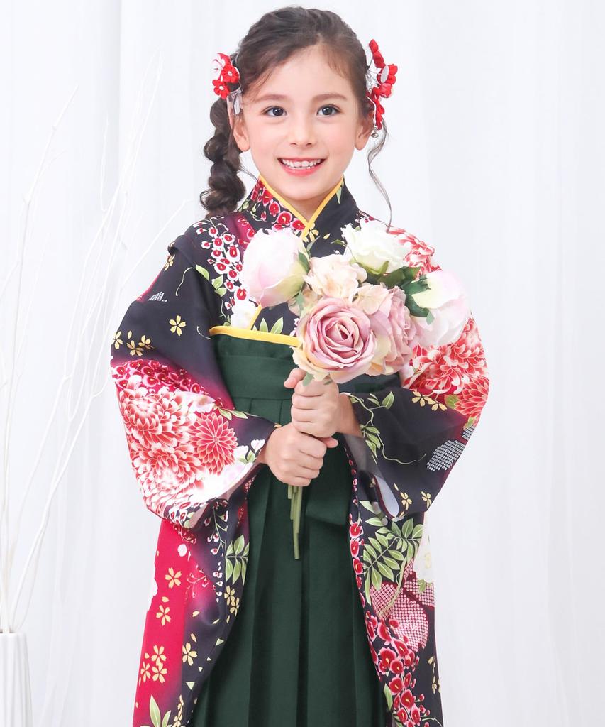 Hakama Easy To Simple Japanese Style Set Graduation Graduation Girls Shiny Red [KYOETSU] Set, Wear, (Kimono, Hakama), Ceremony, Ceremony, Girls, (8.