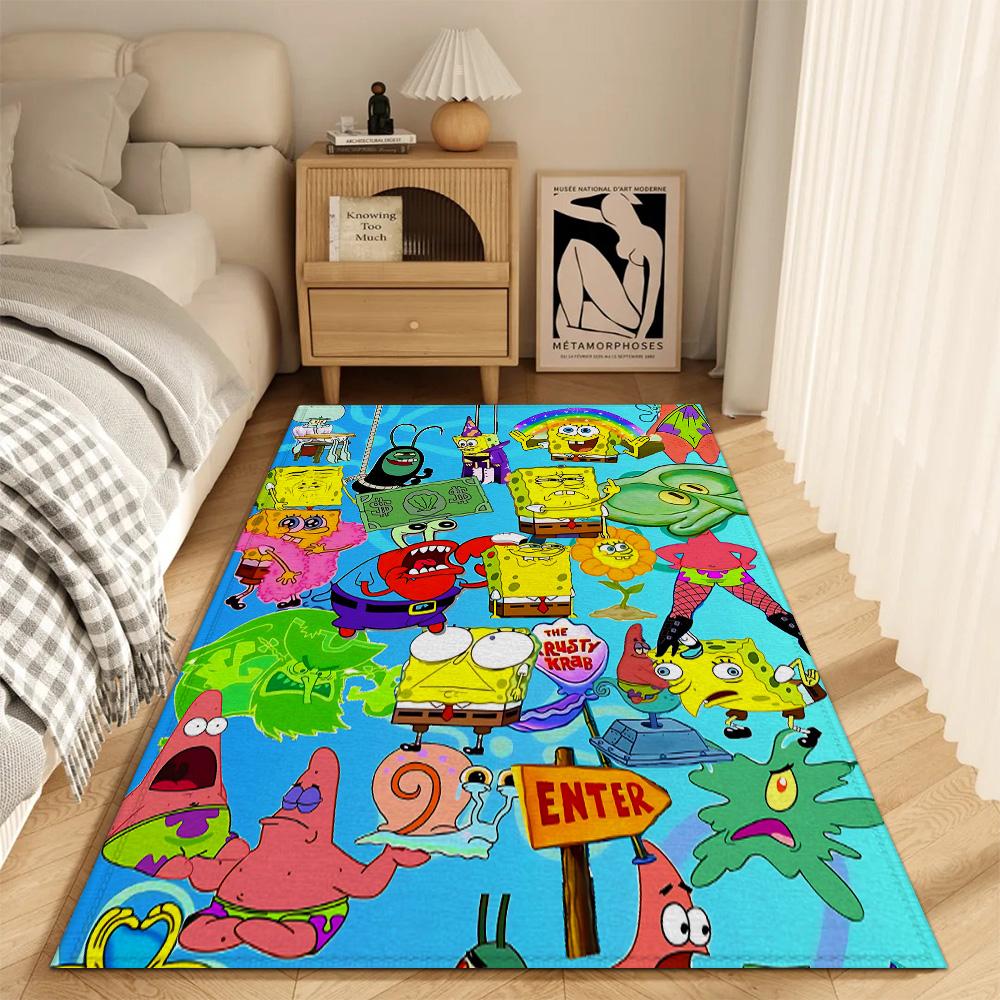 Dekorations Teppich Matte Schlafzimmer Teppich Zimmer Teppich S-Spongebob Fußabtreter Teppiche Auswahl Bodenmatten Heimteppiche Fuß Eingang Tür Bad