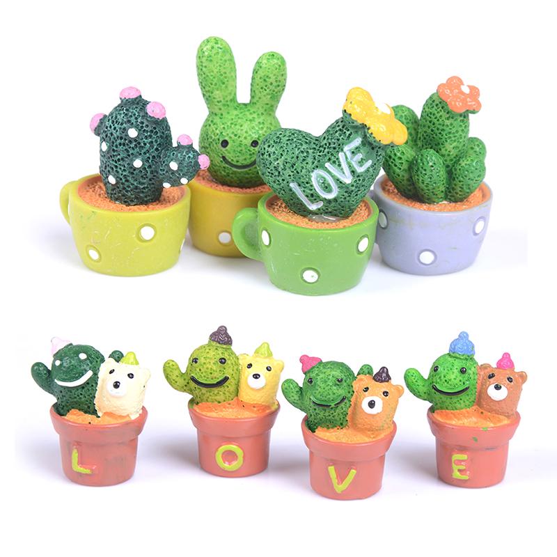 Ghiveci Cactus Miniatură DIY Ornamental Zână Grădină Ornament Decor Artizanat Păpușă Casă de Păpuși