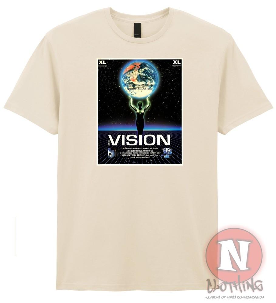 Vision Rave TShirt Acid House 90s Dance Music Edm Organic Heavy Tee S