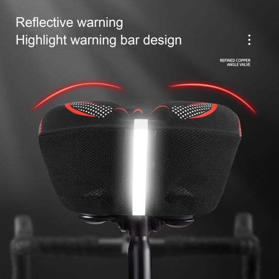 Bike Cushion Cover Reflective Ergonomic High Elasticity Non-slip Sponge Filling Soft Road Bike Seat Cover Cycling Supplies