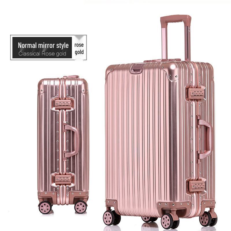 20-Inch Aluminum-Magnesium Alloy Carry-On Suitcase with Password Lock and Metal Frame
