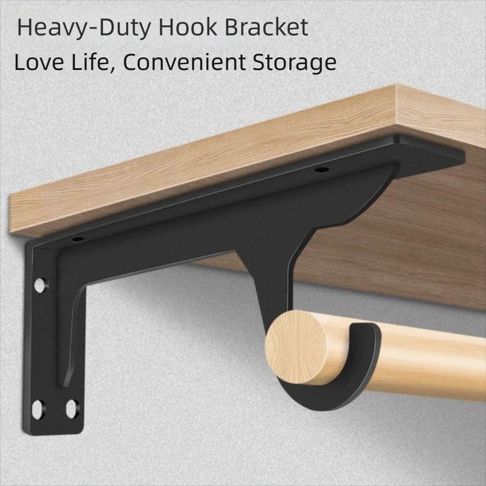 2 Piece Set Durable Metal Metal Brackets Rust-proof Heavy Duty Load-Bearing Supports Thickened Sturdy Triangular Bracket Outdoor