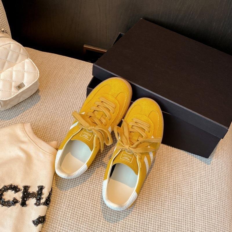 Jahodový medvídek růžové kůže dámské nové všestranné retro ležérní tenisky plochá základní deska boty