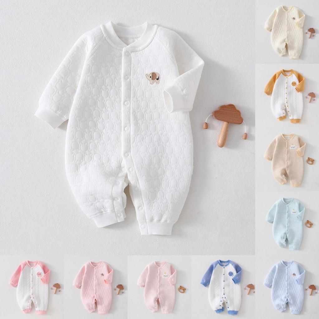 Baby Winter Snowsuit With Three Layer Cotton Insulation For Newborns And Toddlers