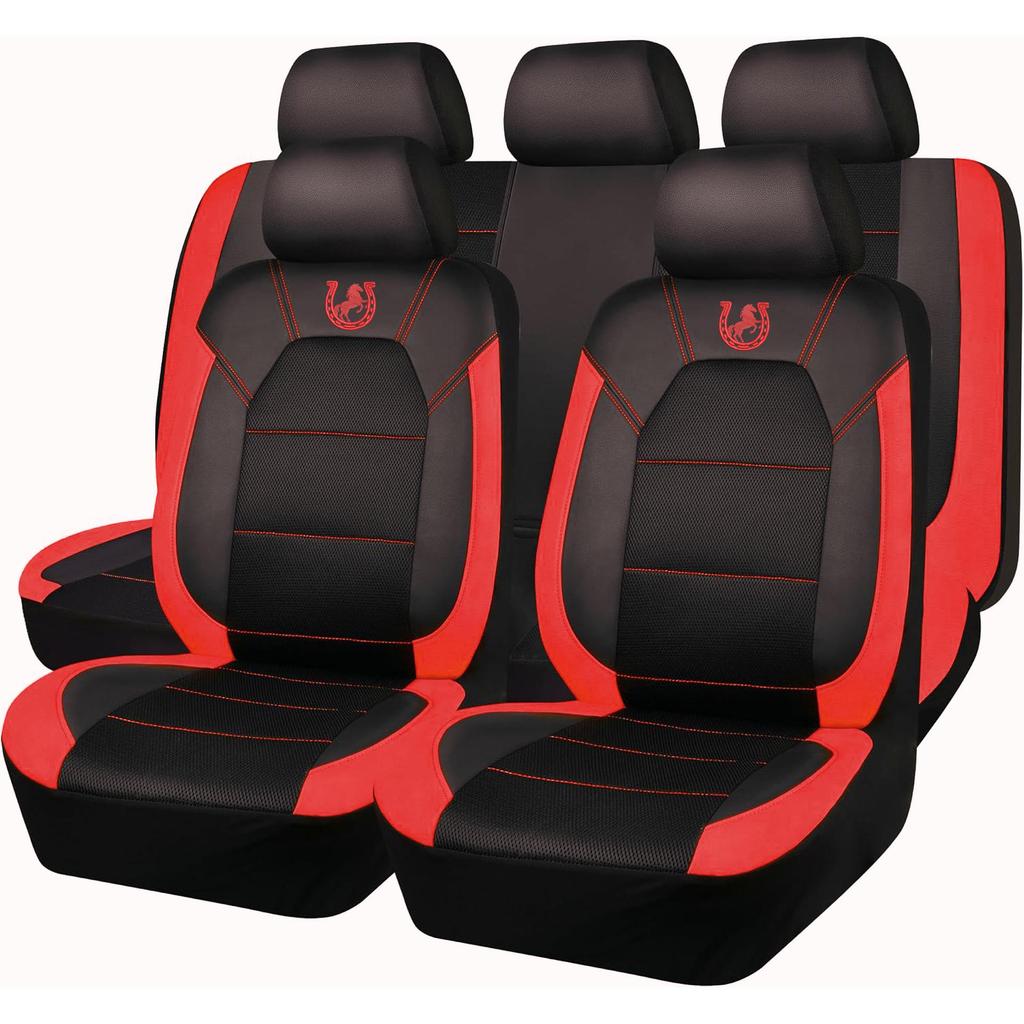 Universal PU Leather Breathable Mesh Car Seat Cushion Cover