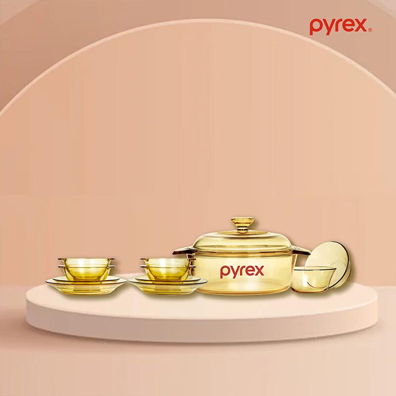 PYREX 22CM Enamel-Look Glass Stew Pot