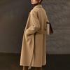 Women's Elegant Double-faced 100% Wool Mid-Length Coat