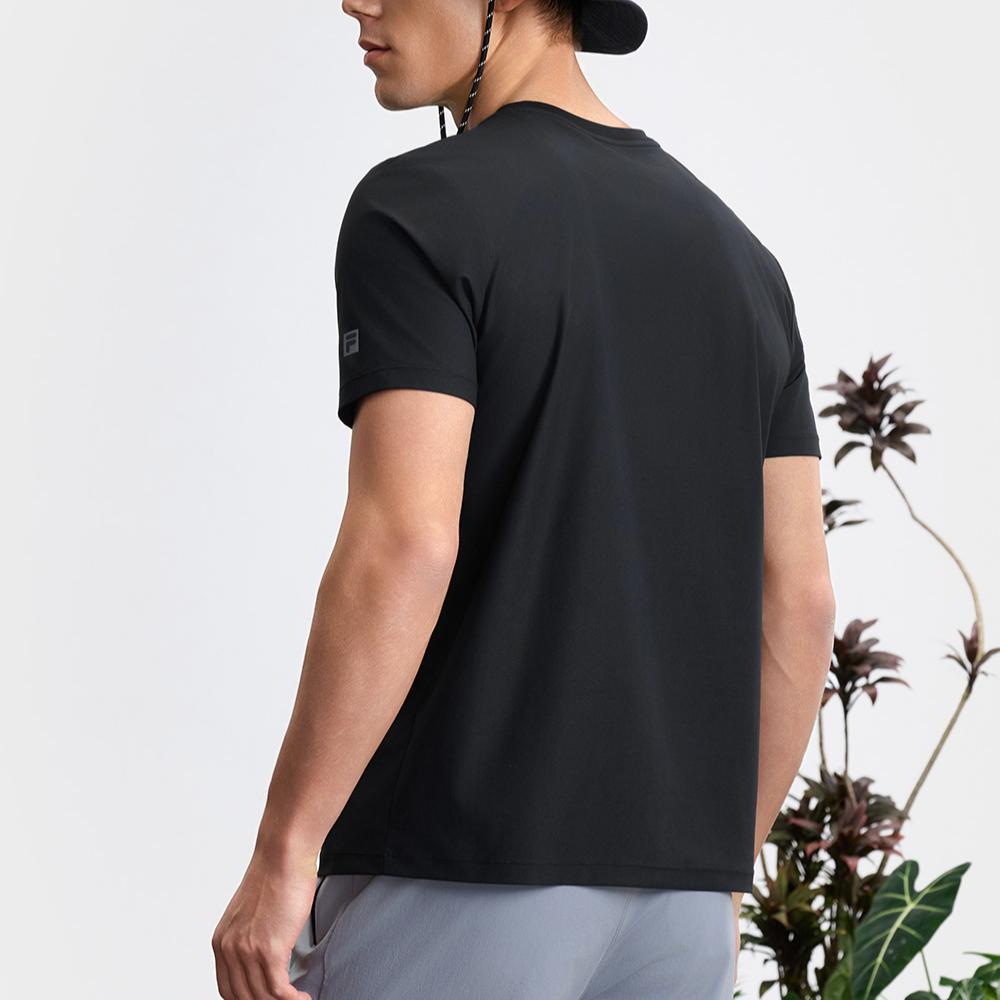 Fila Soft And Comfortable Short Sleeve T-Shirt Men Tops A11M527125F-BK