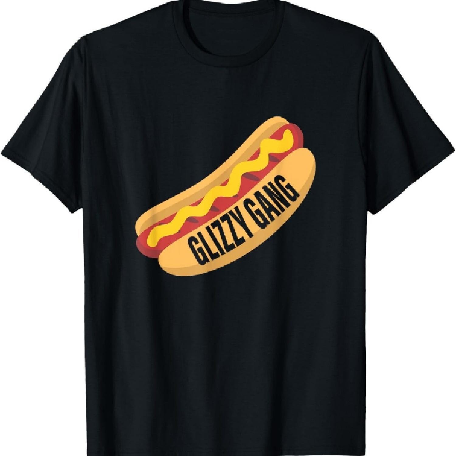 Смешная футболка с хот-догом Glizzy Gang XXXXXL чёрный
