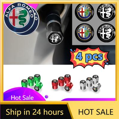 Autoaufkleber Für Alfa Romeo 4 Stück Auto Rad Reifen Ventilkappen Reifenventil Staubdicht Wasserdicht Für Alfa Romeo Giulietta GT 159 147 156