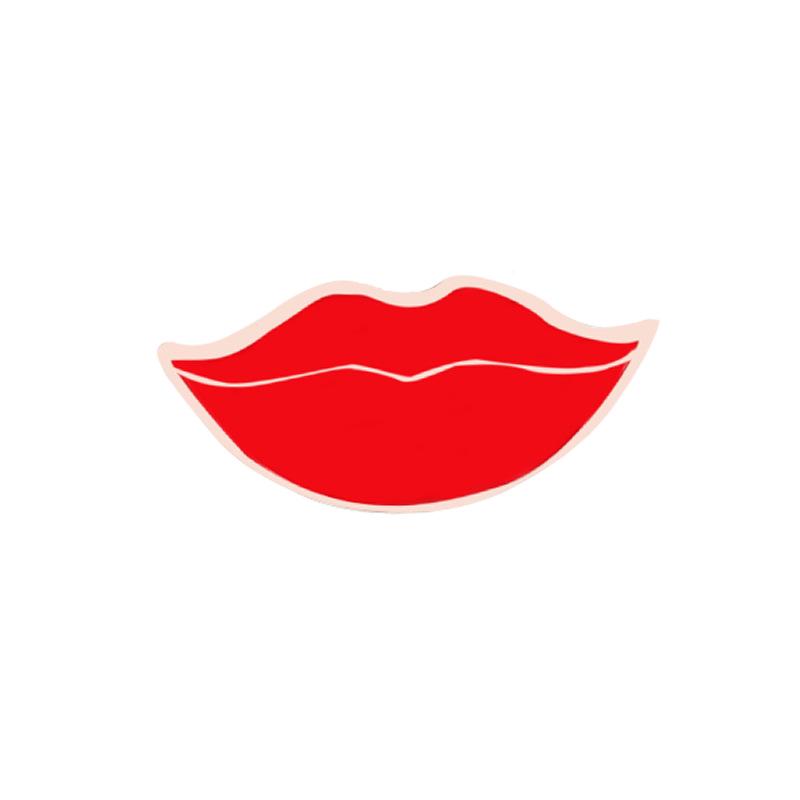 Red Lips Brooch Pendant: Stylish Cartoon Collar Decoration & Personalized Bag Accessory for Women