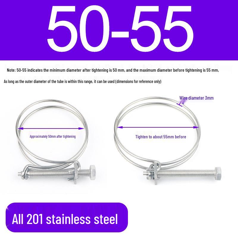 Stainless Steel Double Wire Hose Clamp Set