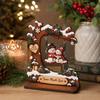 Christmas Swing Shaped Wooden Figurine with Brown Base, Christmas Home Decoration