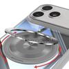 Coque avec Anneau 360° - BOOLING - pour iPhone 17 Pro - Hybride avec Anneau Magnétique Rotatif - Gris