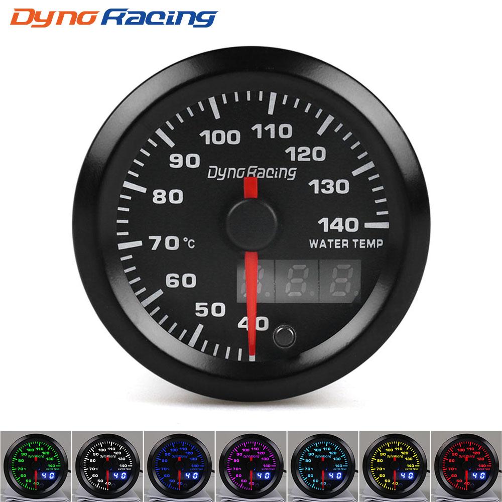 Dynoracing 2" 52mm 7 Colors LED Dual Display Boost Water Oil temp Oil pressure Voltmeter Air fuel Ratio EGT Tachometer Car Gauge