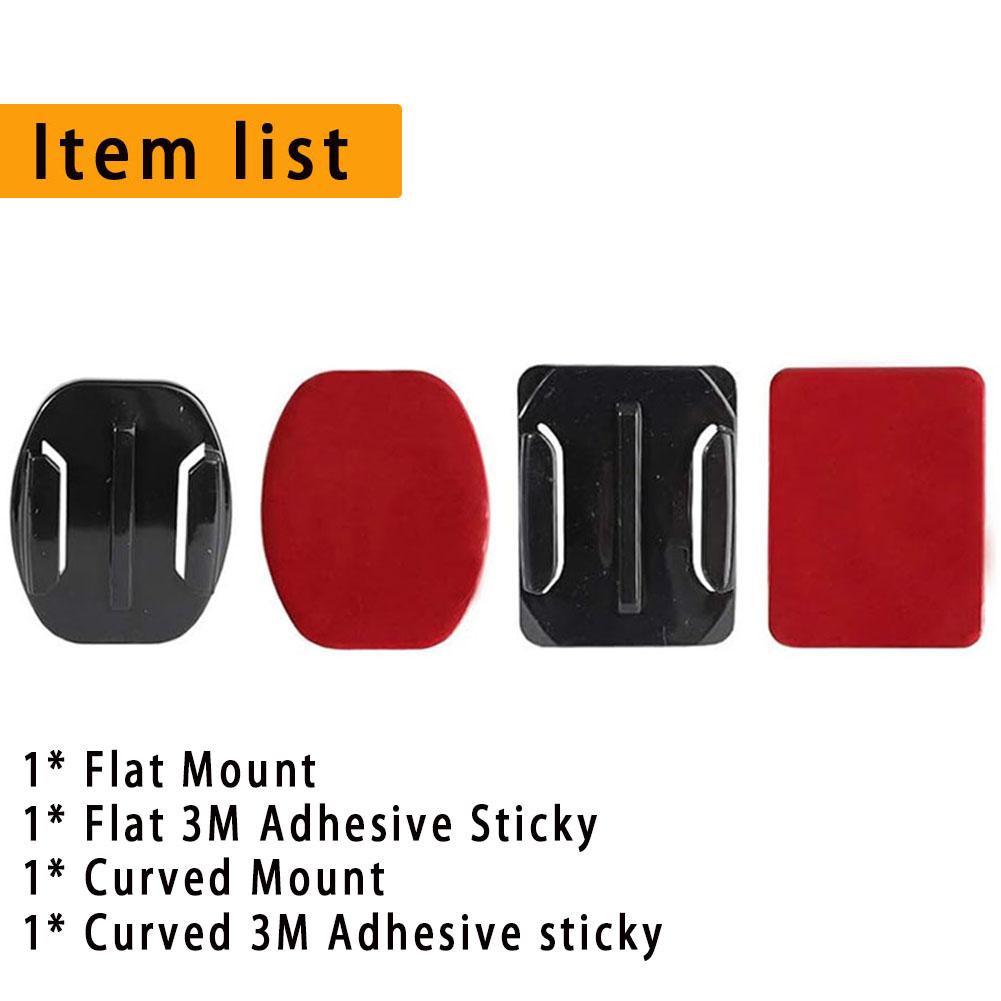 

Крепления для шлема камеры, липкие, плоские, изогнутые, регулируемый поворотный рычаг для GoPro Hero Insta360, аксессуары для экшн-камер DJI Osmo