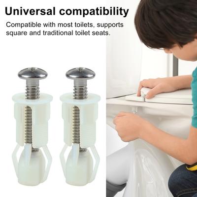 Kit Bulloni Sedile WC 2/4 Pezzi Kit Viti Universali Robuste per Sedile WC