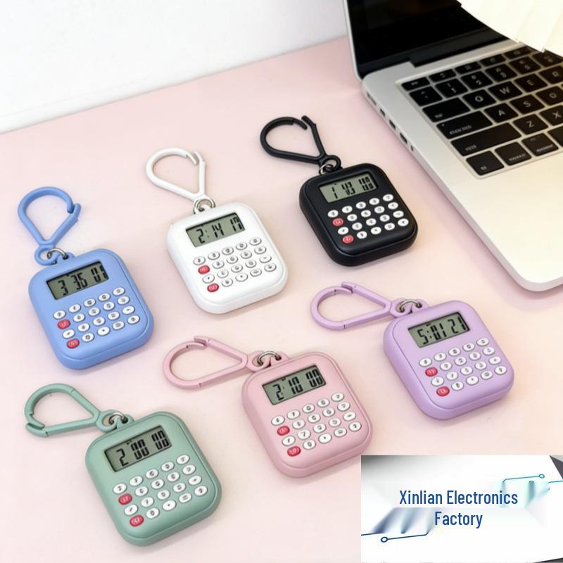 Mini Multifunctional Keychain Watch & Calculator – Time & Date Display
